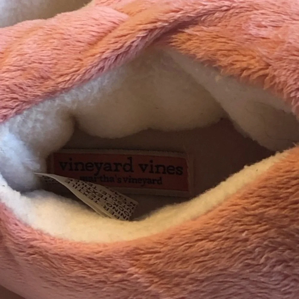 Vineyard Vine Slipper‎ Girls Size Large Pink Slip On Whales